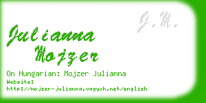 julianna mojzer business card